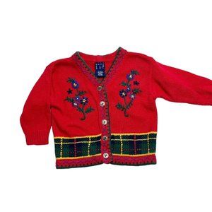Vintage Gap Red Sweater Cardigan